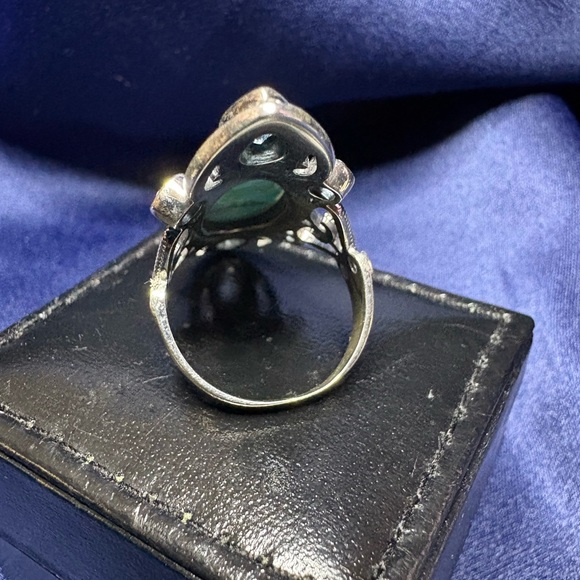 Ring*Genuine Turquoise Aquamarine Gemstone 925 Sterling Silver Elegant - Picture 10 of 10